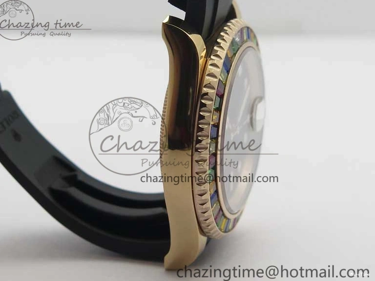 MiroTime 0112 WeatherProof Yacht-Master 40 116695SATS Bp Maker Best Edition Black Dial on Rubber Strap SA 3001